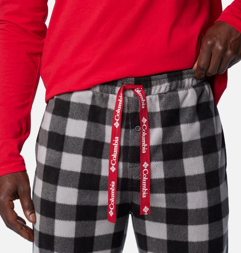 Men's Fleece Pajama Set, Color: MT Red Buffalo Graphic, image 5