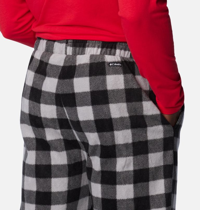Thumbnail: Men's Fleece Pajama Set, Color: MT Red Buffalo Graphic, image 6
