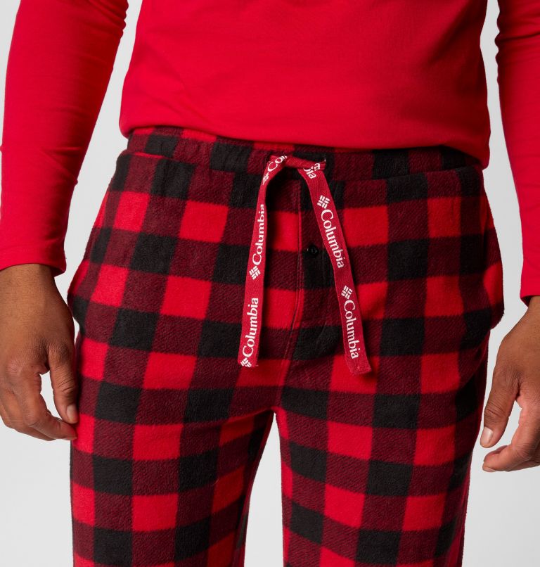Men's Bear Pajamas Set, Color: Top: Mountain Red Bottom: Buffalo White, image 7