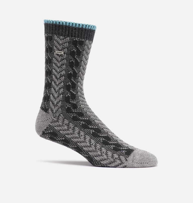 Thumbnail: Sorel Women's Crew Cable Knit Socks, Color: Gray, image 1