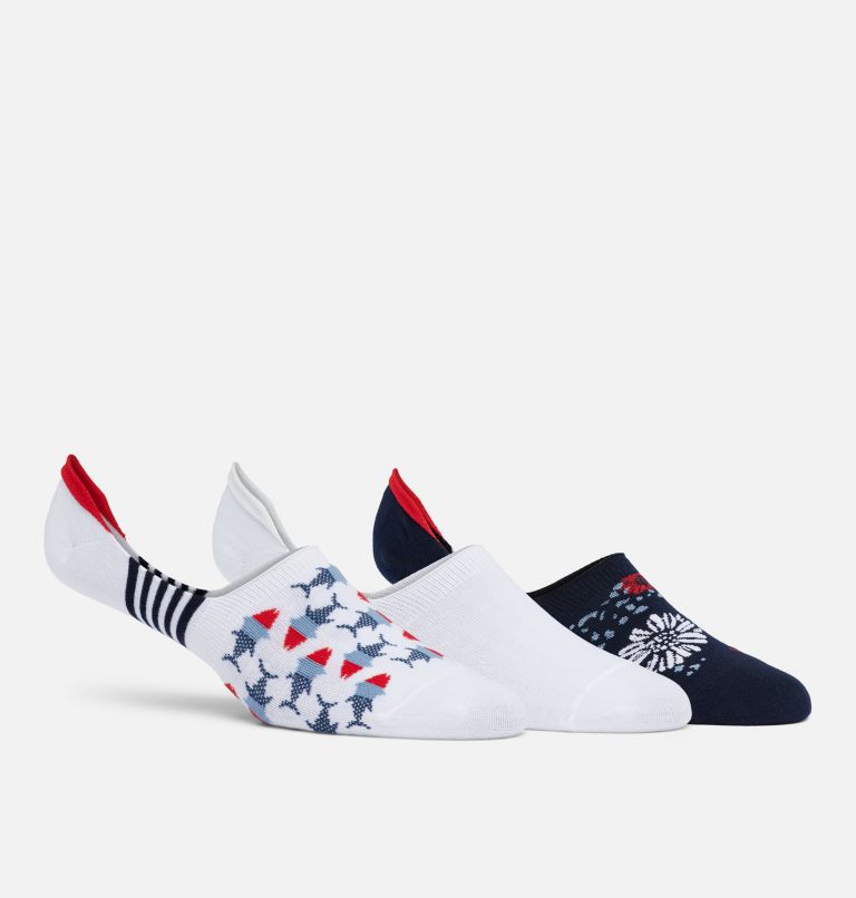 Women's PFG Fish Flag Liner, Color: White Multi, White, Navy, image 1