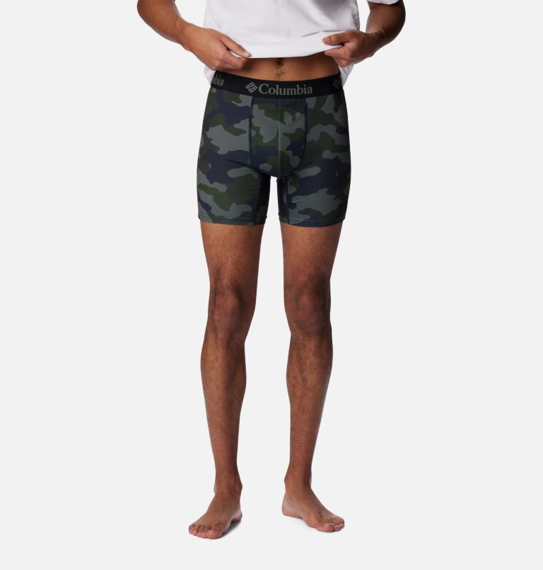Mens Printed 360 Stretch 3-Pack Boxer Br, Color: Camo/Black/Stone Green, image 1