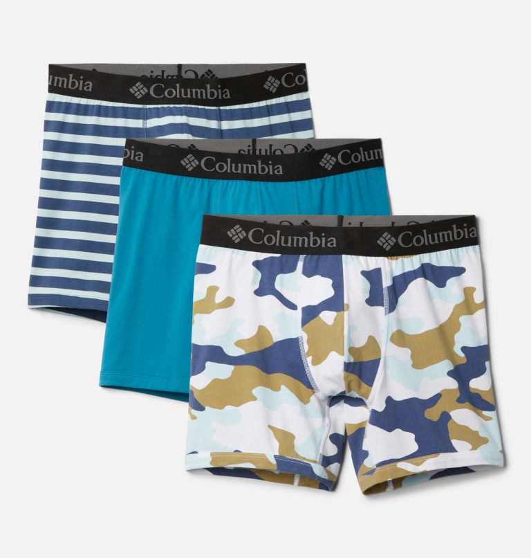 Thumbnail: Men's Printed 360 Stretch 3-Pack Boxer Brief, Color: Deep Marine/Camo, image 1