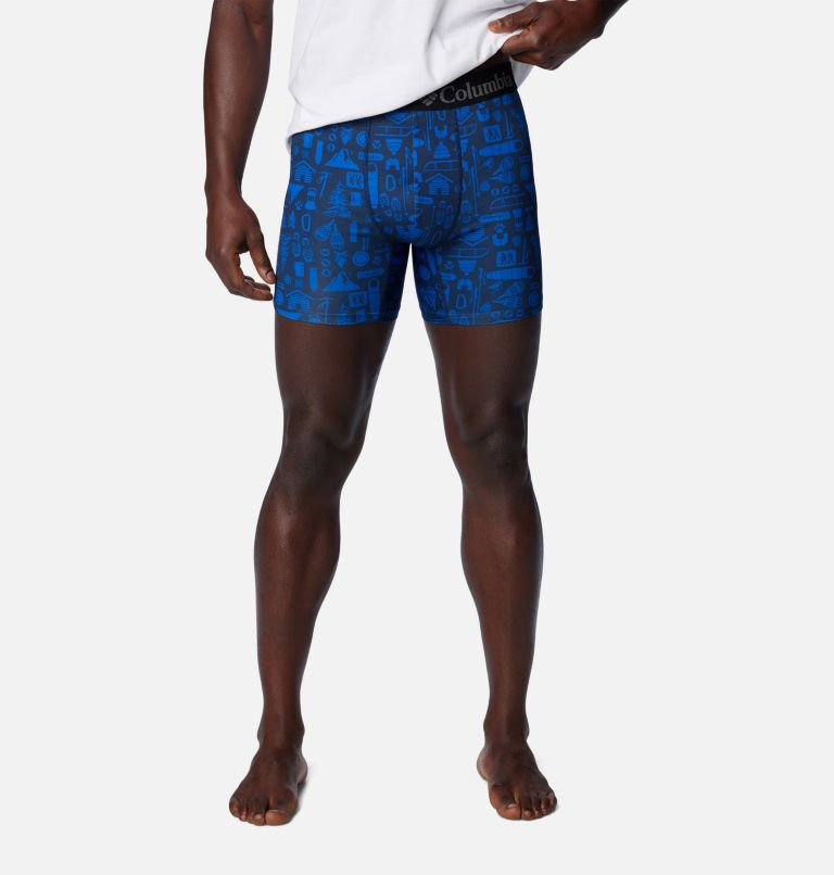 Men's Printed 360 Stretch 3-Pack Boxer Brief, Color: Col Navy/Blue /Radia, image 4