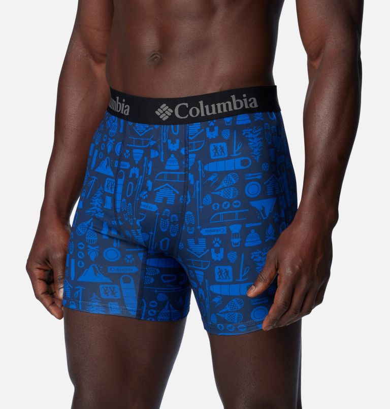 Men's Printed 360 Stretch 3-Pack Boxer Brief, Color: Col Navy/Blue /Radia, image 5