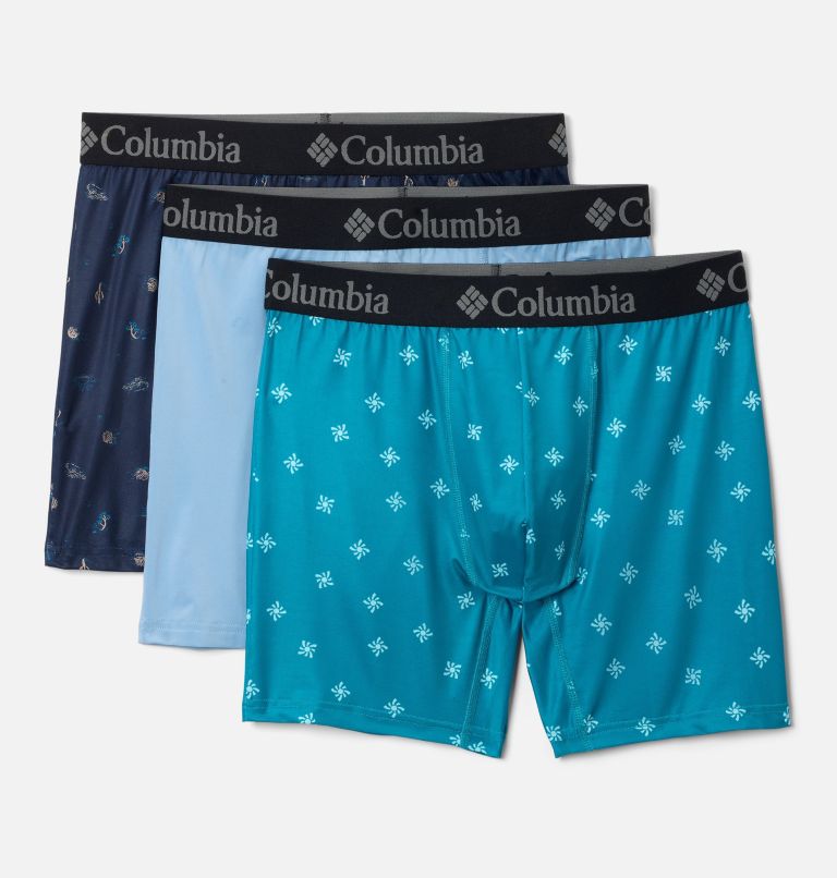 Men's Printed 360 Stretch 3-Pack Boxer Brief, Color: Collegiate Navy/River Blue/Ripple, image 1