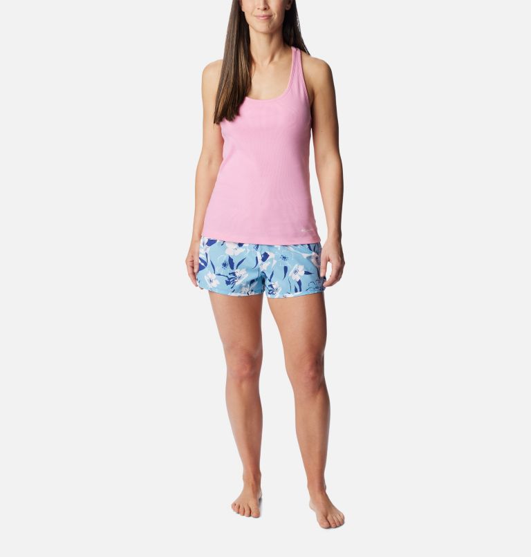 Women's Tank and Shorts Sleep Set, Color: Bright Rose/Vista Blue, image 1