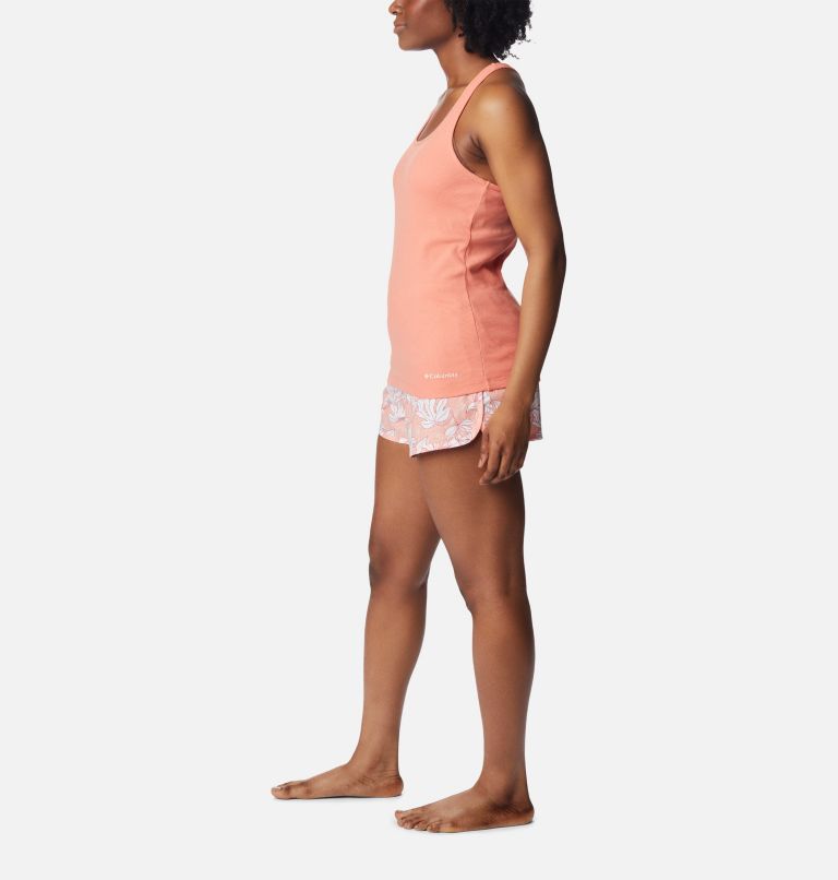 Women's Tank and Shorts Sleep Set, Color: Coral Reef / Lakeshore Floral, image 3