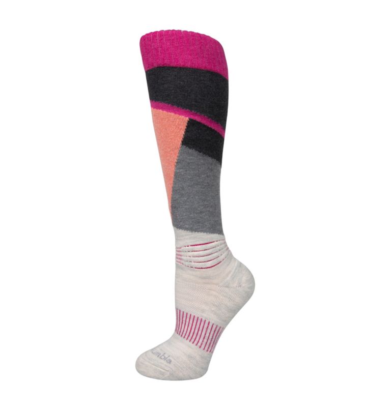 Intersection Over-the-Calf Ski Med Weight Socks, Color: Chalk, image 1