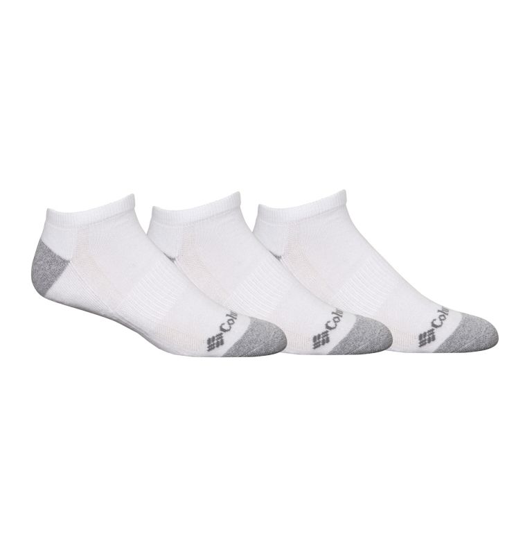 Columbia Men's No Show Pique Foot 6 Pairs Sock, White/Columbia