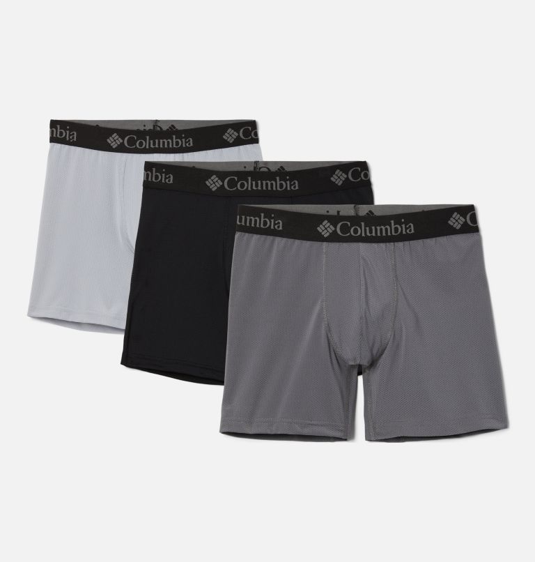 Men's Allover Mesh Boxer Briefs, Color: Columbia Grey/City Grey/Black, image 1