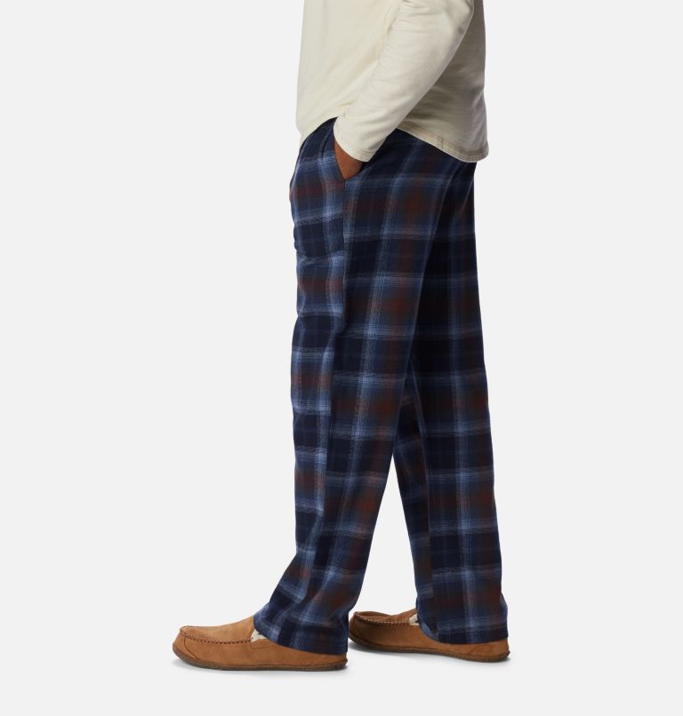Men's Flannel Pajama Bottoms, Color: Navy Willow Plaid, image 3