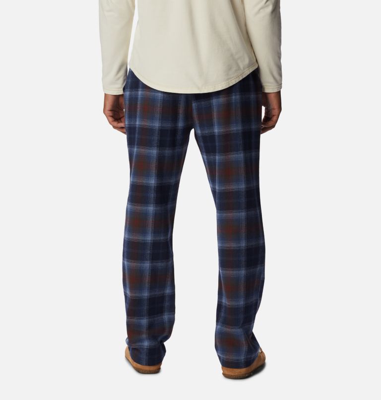Thumbnail: Men's Flannel Pajama Bottoms, Color: Navy Willow Plaid, image 2
