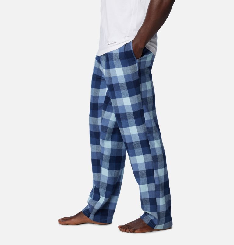 Regular Fit Flannel pyjama bottoms - Dark green/White checked