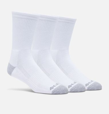 Men's Half Cushion Crew Socks, Color: White, image 1