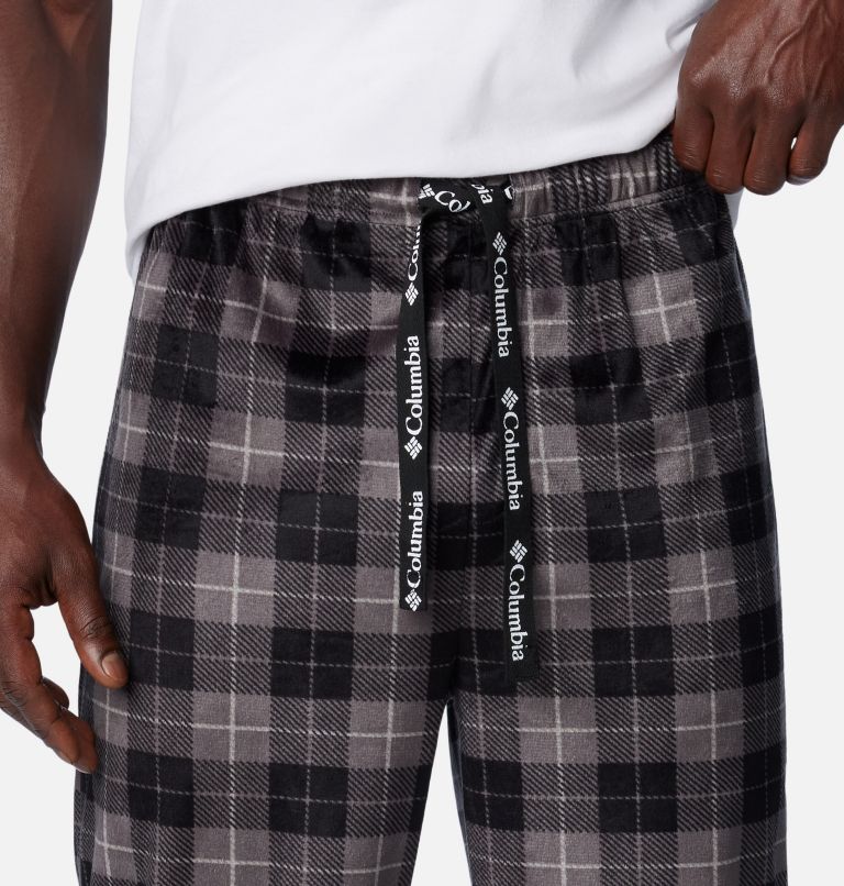 Men's Minky Fleece Pajama Pants, Color: City Grey Plaid, image 4