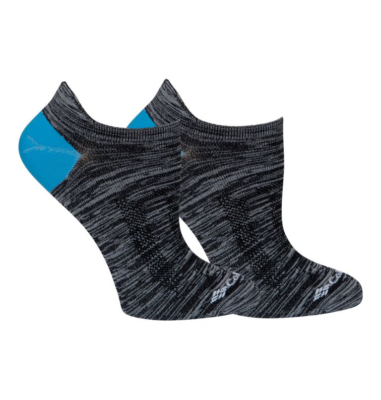 Women's Space Dye BRR No-Show Lightweight Socks - 2 Pack, Color: BLACK/BLACK, image 1