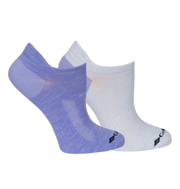 Women's Space Dye BRR No-Show Lightweight Socks - 2 Pack, Color: PURPLE LOTUS/LT GREY, image 1