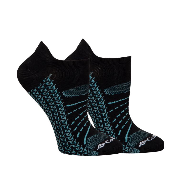 Space Due brrr No-Show Lightweight Socks - 2 Pack | 330 | O/S, Color: BLK/BLK-COLTEAL, image 1