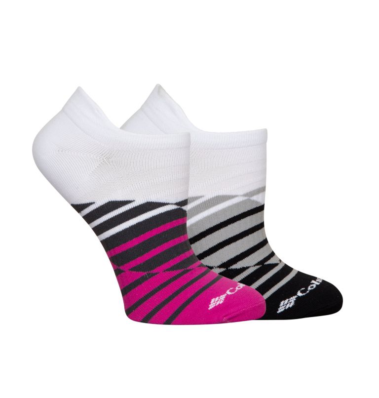 Victory brr No-Show Lightweight Socks - 2 Pack, Color: W. FUCHSIA ASST, image 1