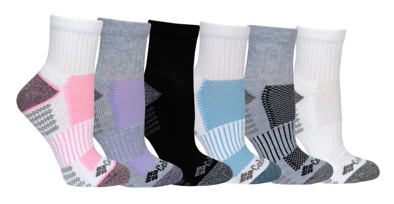 Women’s Fashion Quarter Socks With Pique Footbed - 6 Pack 1