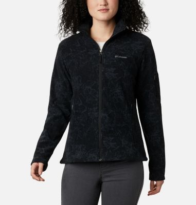 Veste Polaire Imprim&eacute;e Fast Trek&trade; Femme Fast Trek&trade; Printed Jkt | 015 | XS, Black Brushstroke Floral, front