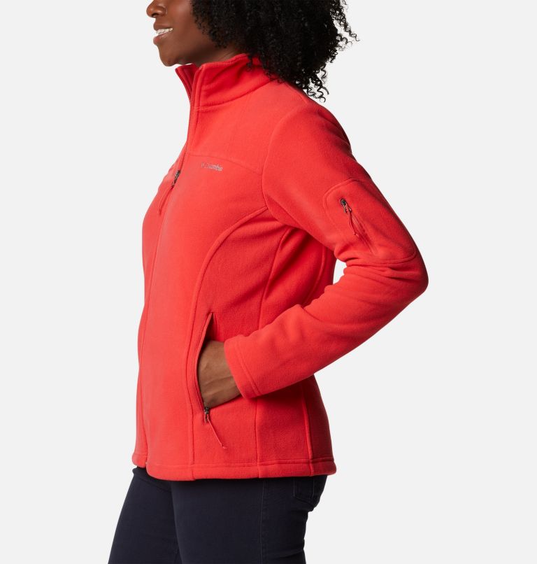 Women’s Fast Trek II Fleece Jacket, Color: Red Hibiscus, image 3