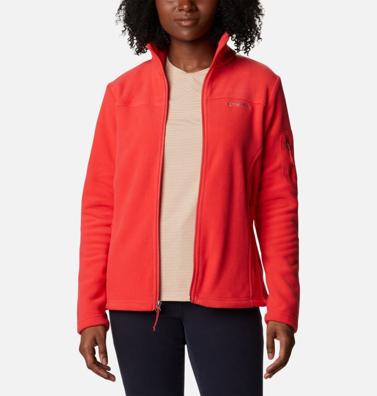 Thumbnail: Women’s Fast Trek II Fleece Jacket, Color: Red Hibiscus, image 7