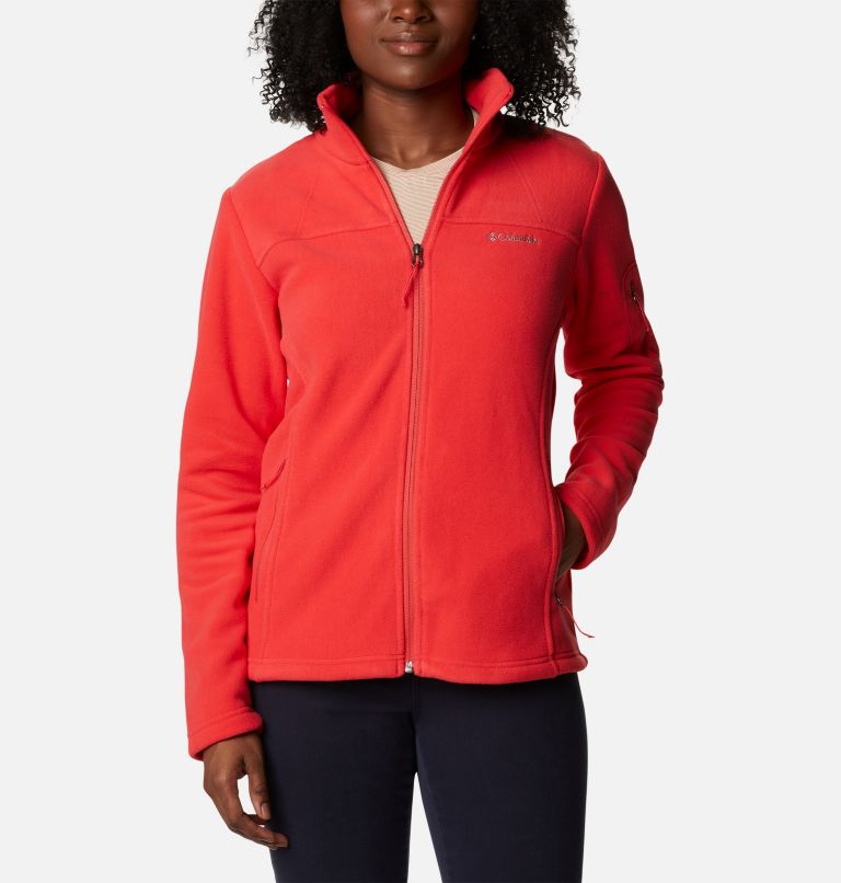 Women’s Fast Trek II Fleece Jacket, Color: Red Hibiscus, image 1