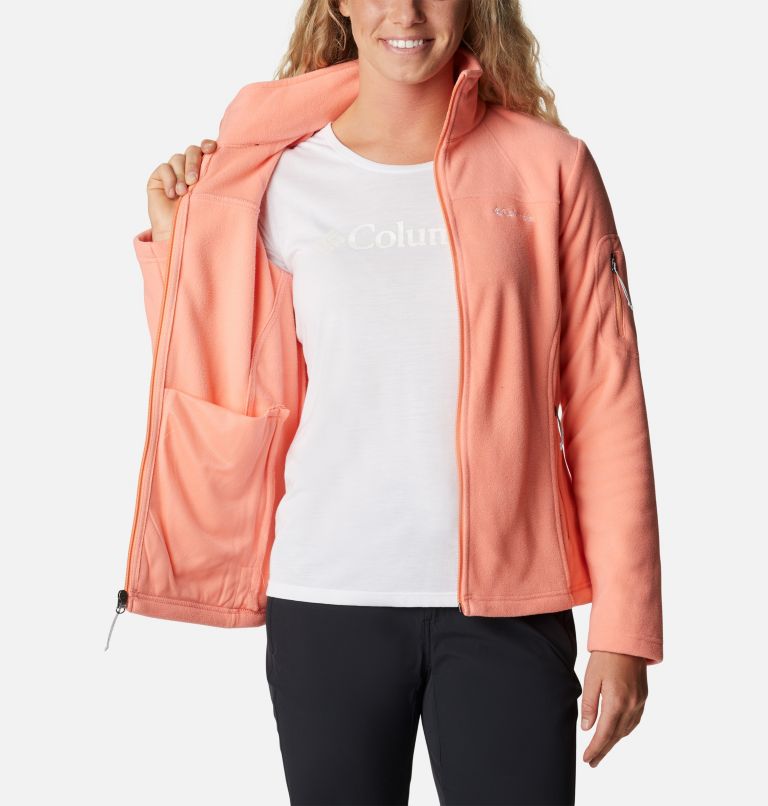 Women’s Fast Trek II Fleece Jacket, Color: Coral Reef, image 5
