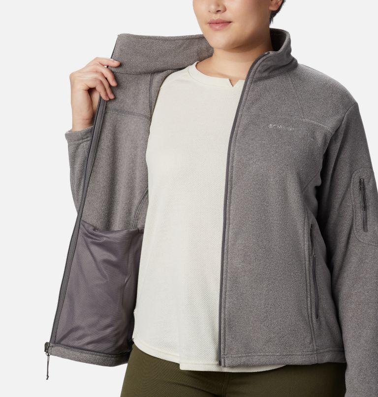 Thumbnail: Women's Fast Trek II Fleece Jacket - Plus Size, Color: City Grey Heather, image 5