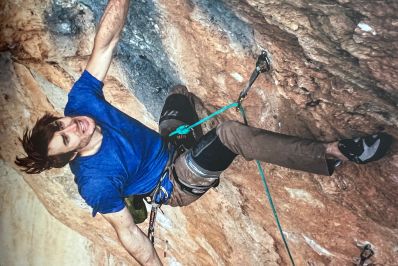 Ethan climbing in Spain