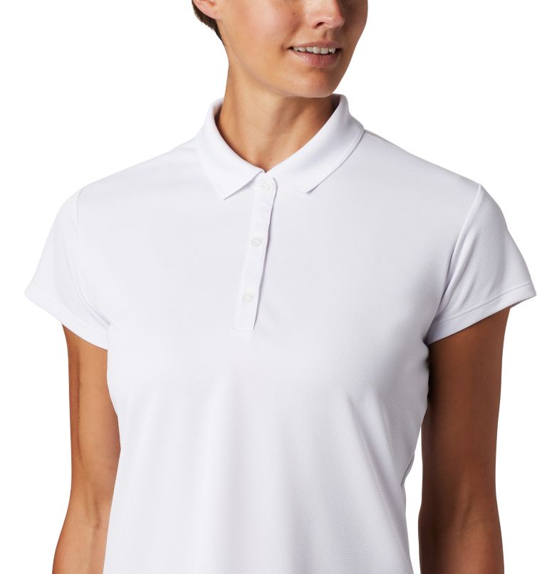 Women’s PFG Innisfree Short Sleeve Polo, Color: White, image 3