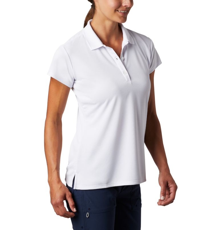 Thumbnail: Women’s PFG Innisfree Short Sleeve Polo, Color: White, image 5
