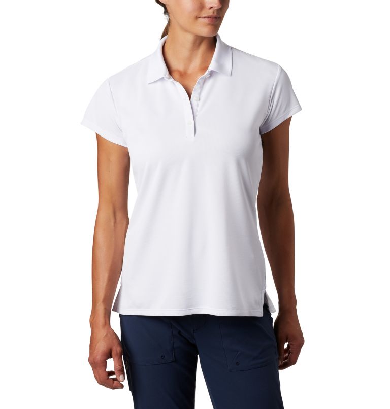 Thumbnail: Women’s PFG Innisfree Short Sleeve Polo, Color: White, image 1