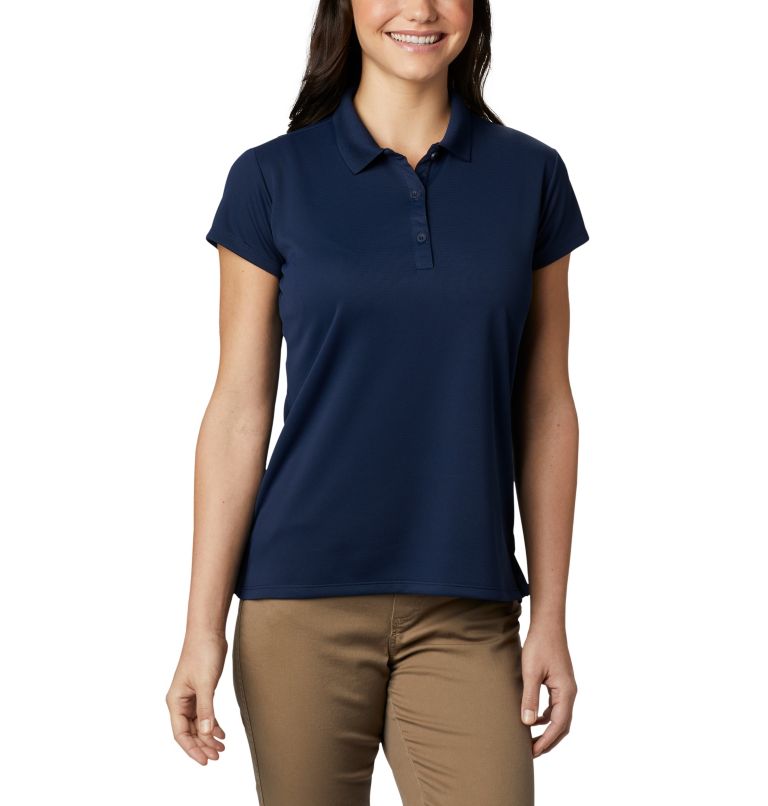 Women’s PFG Innisfree Short Sleeve Polo, Color: Collegiate Navy, image 1