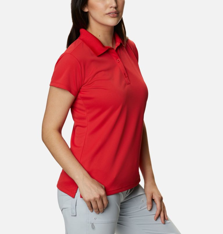Polo à manches courtes PFG Innisfree pour femme, Color: Red Spark