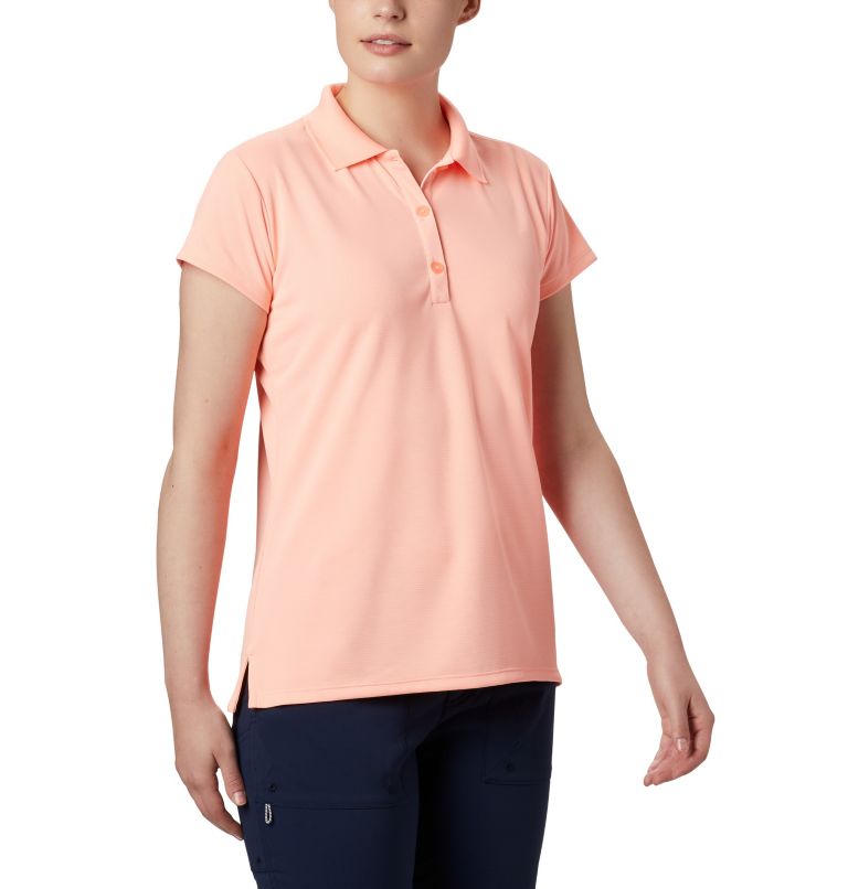 Thumbnail: Women’s PFG Innisfree Short Sleeve Polo, Color: Tiki Pink, image 3