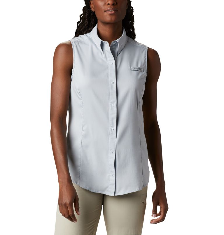 Thumbnail: Women’s PFG Tamiami Sleeveless Shirt, Color: Cirrus Grey, image 1