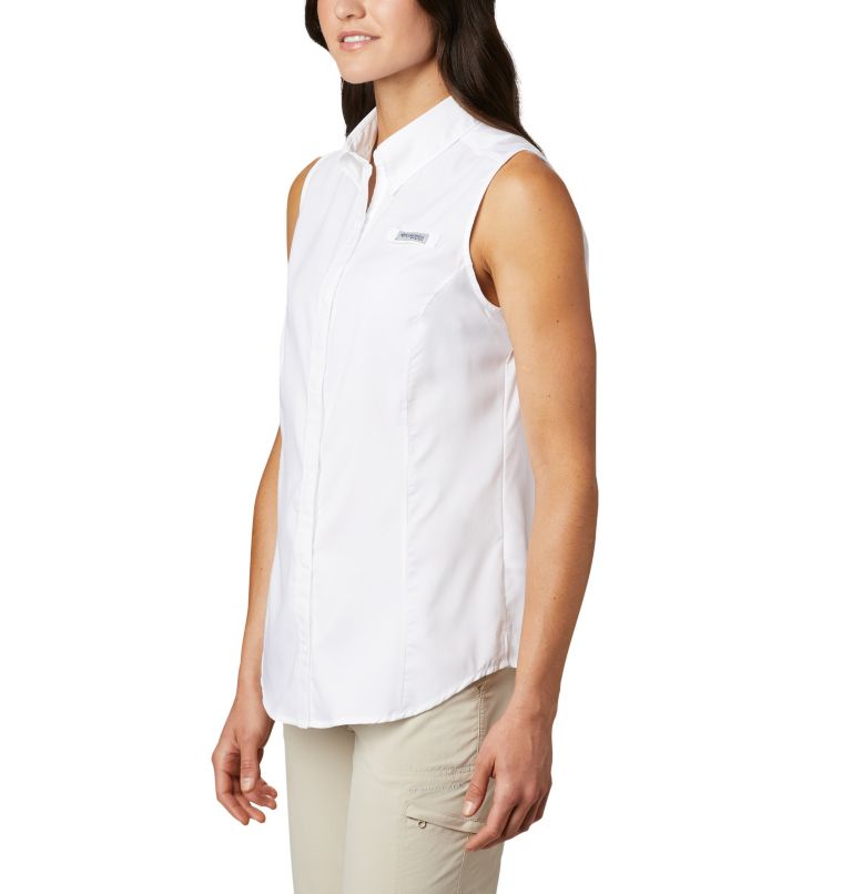 Thumbnail: Women’s PFG Tamiami Sleeveless Shirt, Color: White, image 3