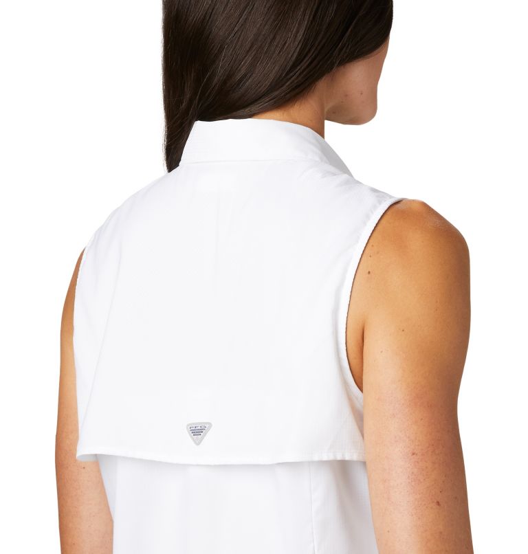 Thumbnail: Women’s PFG Tamiami Sleeveless Shirt, Color: White, image 5