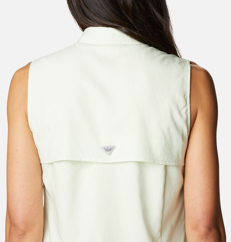 Women’s PFG Tamiami Sleeveless Shirt, Color: Light Lime, image 5