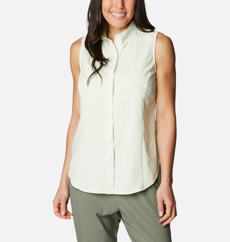 Thumbnail: Women’s PFG Tamiami Sleeveless Shirt, Color: Light Lime, image 1