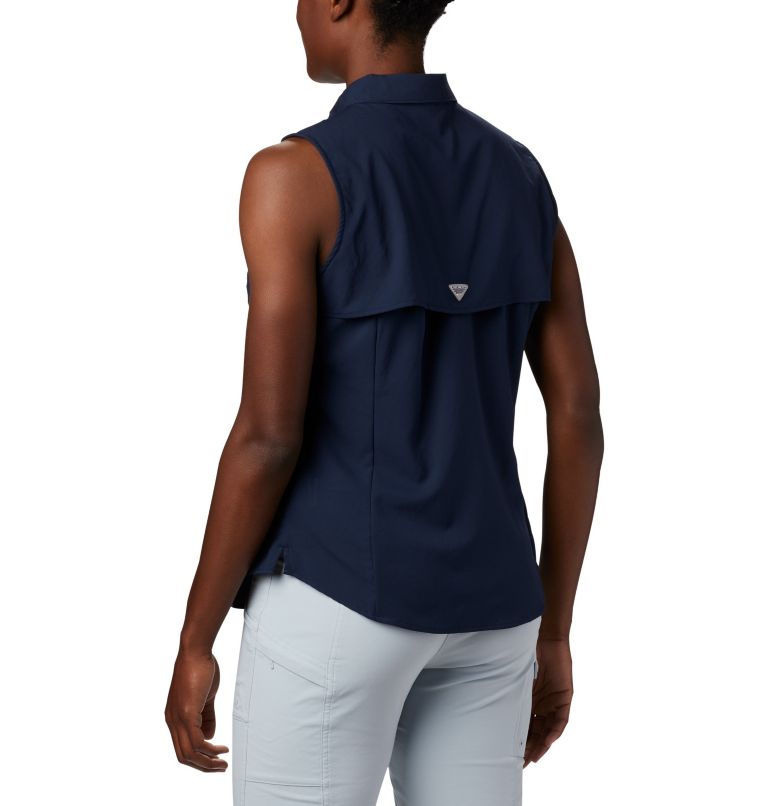 Women’s PFG Tamiami Sleeveless Shirt, Color: Collegiate Navy, image 3