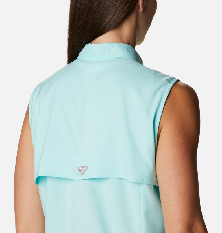 Thumbnail: Women’s PFG Tamiami Sleeveless Shirt, Color: Gulf Stream, image 5