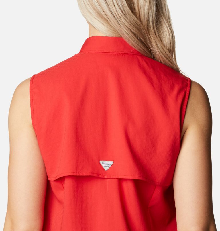 Thumbnail: Women’s PFG Tamiami Sleeveless Shirt, Color: Red Spark, image 5