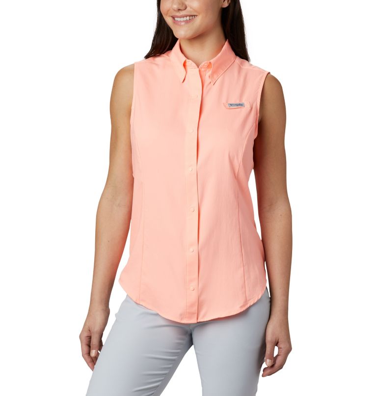 Women’s PFG Tamiami Sleeveless Shirt, Color: Tiki Pink, image 1