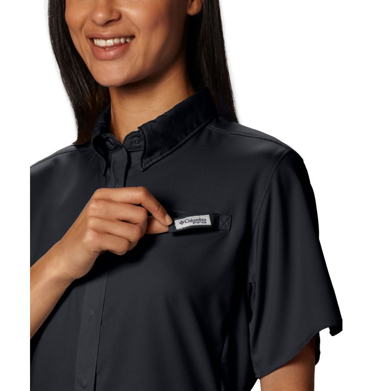 Thumbnail: Women’s PFG Tamiami II Short Sleeve Shirt, Color: Black, image 5