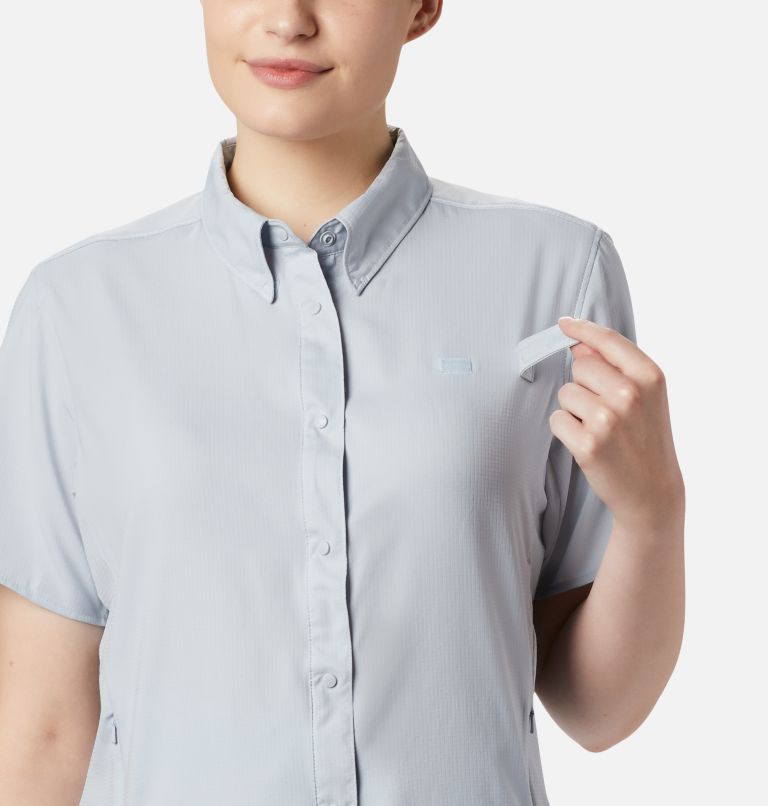 Women’s PFG Tamiami II Short Sleeve Shirt, Color: Cirrus Grey, image 4