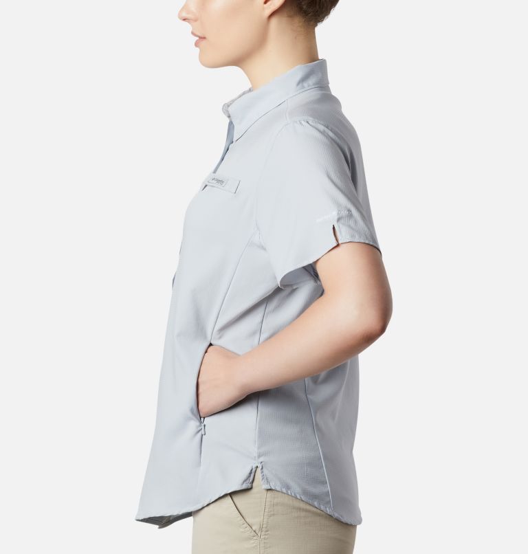 Thumbnail: Women’s PFG Tamiami II Short Sleeve Shirt, Color: Cirrus Grey, image 5